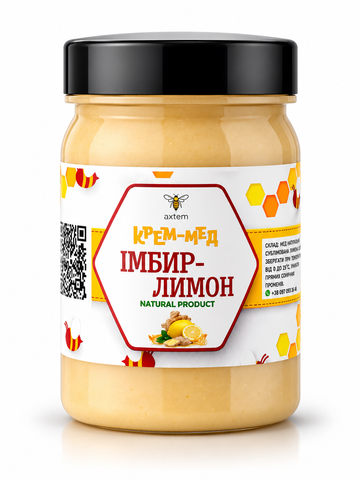 Крем-мед "Імбир-лимон" Крем-мед &laquo;Імбир-лимон&raquo; 250мл фото